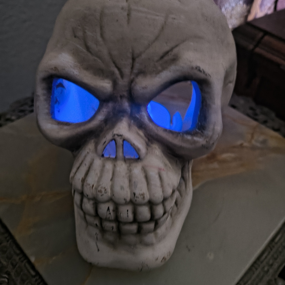 Ceramic Skull Changing Colors.